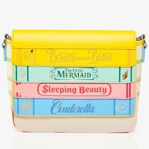 LOUNGEFLY Disney Princess Classic Stories Storybook Books Crossbody